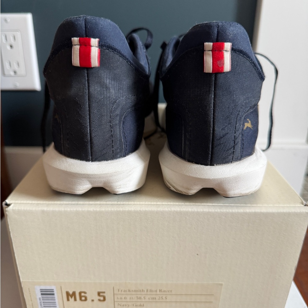 Tracksmith Navy and Beige Sneakers Worn Once - Picture 4 of 7
